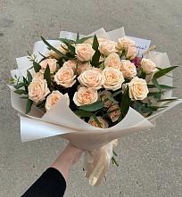 Букет Кремовые розы Латте в Можге