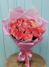 Букет 15 Розовых роз Равель в Можге